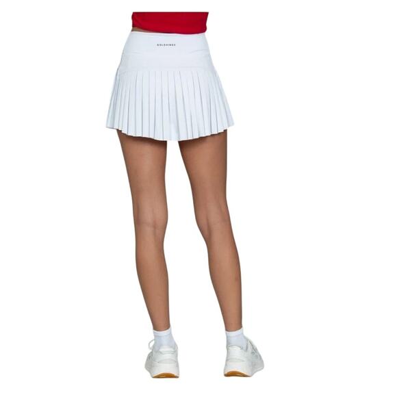 Gold Hinge Pleated White Women's Skort Pickleball Tennis Athleisure Preppy, XL - Picture 8 of 9